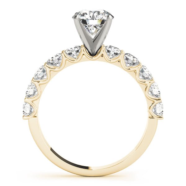 Waves Cathedral Peekaboo Round Engagement Ring - Elgrissy Diamonds