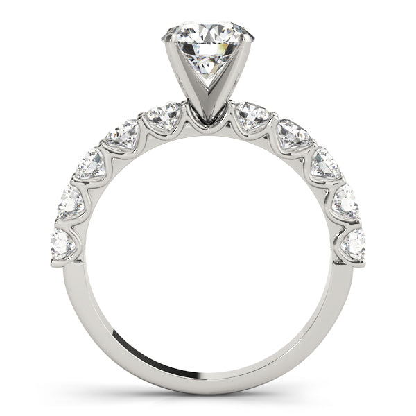 Waves Cathedral Peekaboo Round Engagement Ring - Elgrissy Diamonds