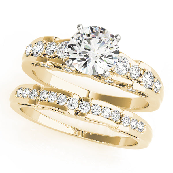 Artsy Peekaboo Round Engagement Ring - Elgrissy Diamonds