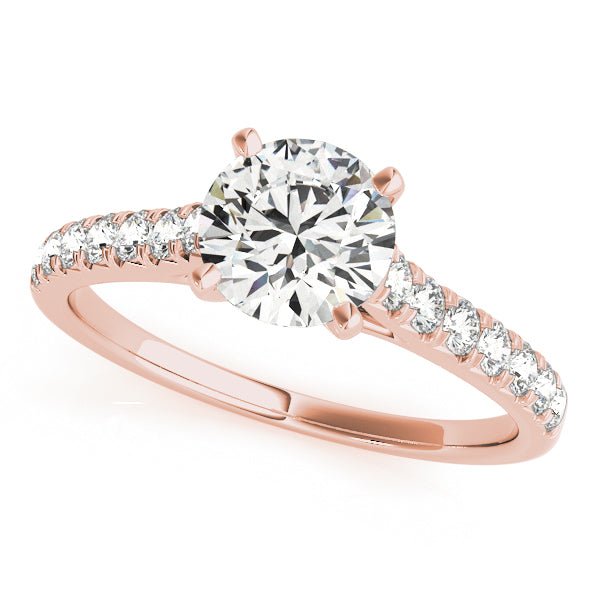 Classic Cathedral Pavé Engagement Ring - Elgrissy Diamonds