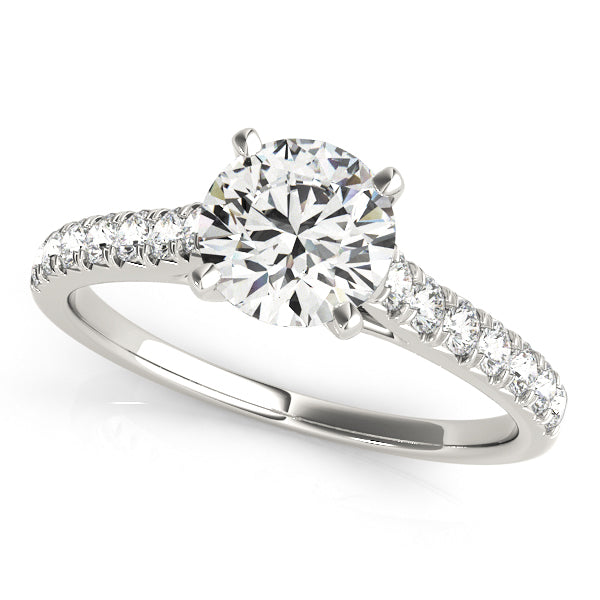 Classic Cathedral Pavé Engagement Ring - Elgrissy Diamonds