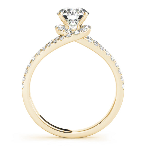 Float Halo Infinity Pavé Split Shank Round Engagement Ring - Elgrissy Diamonds