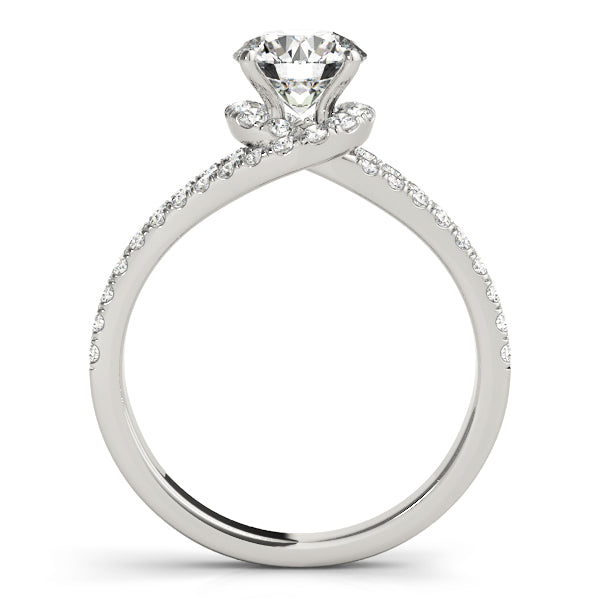 Float Halo Infinity Pavé Split Shank Round Engagement Ring - Elgrissy Diamonds