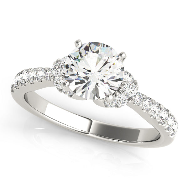 Bow Tie Pavé Tapered Round Engagement Ring - Elgrissy Diamonds