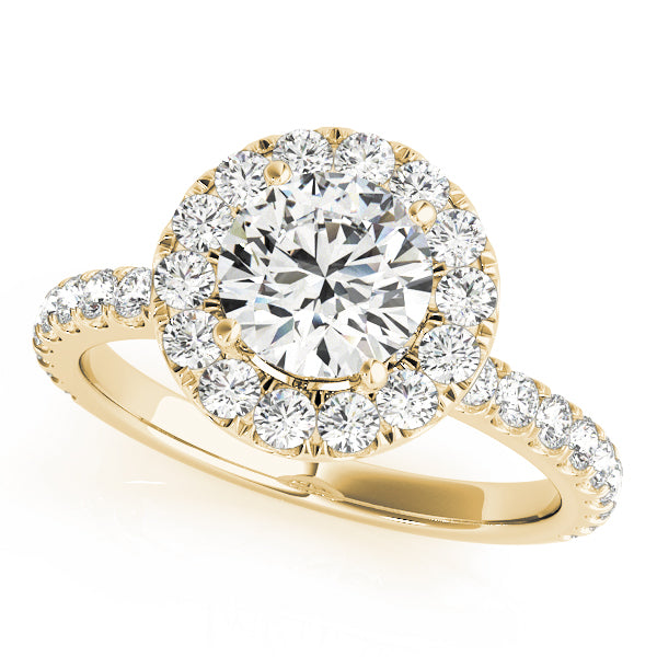 Float Halo Pavé Engagement Ring - Elgrissy Diamonds