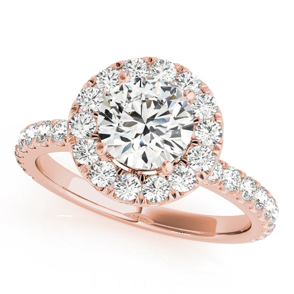 Float Halo Pavé Engagement Ring - Elgrissy Diamonds