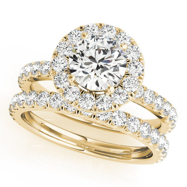 Float Halo Pavé Engagement Ring - Elgrissy Diamonds
