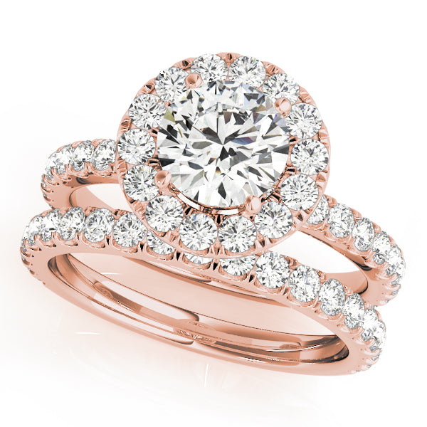 Float Halo Pavé Engagement Ring - Elgrissy Diamonds