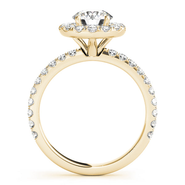 Float Halo Pavé Engagement Ring - Elgrissy Diamonds