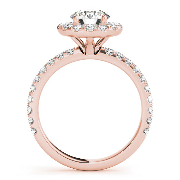 Float Halo Pavé Engagement Ring - Elgrissy Diamonds