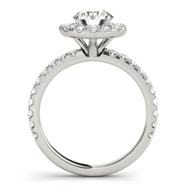 Float Halo Pavé Engagement Ring - Elgrissy Diamonds