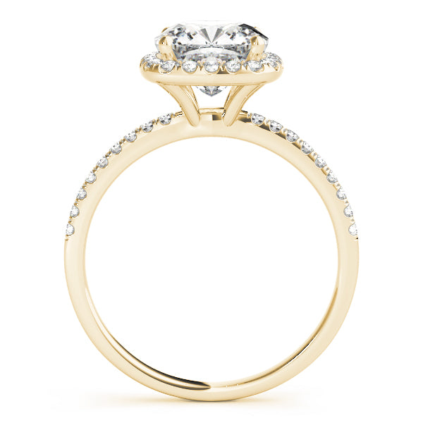 Cushion Halo Solitaire Pavé Engagement Ring - Elgrissy Diamonds