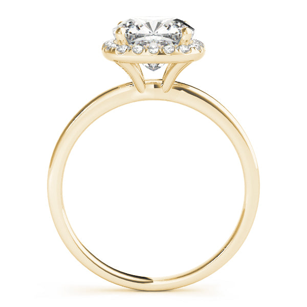 Cushion Halo Solitaire Engagement Ring - Elgrissy Diamonds