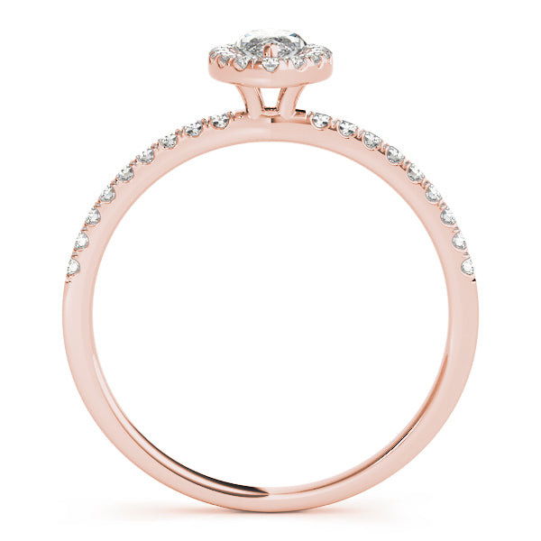 Marquise Halo Pavé Diamond Engagement Ring - Elgrissy Diamonds
