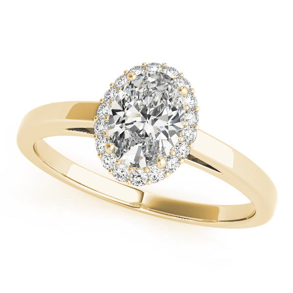 The Cathedral Solitaire Oval Halo Engagement Ring - Elgrissy Diamonds