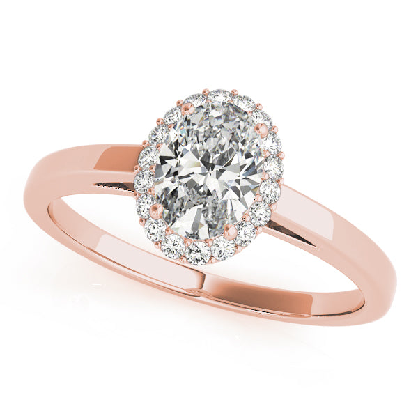 The Cathedral Solitaire Oval Halo Engagement Ring - Elgrissy Diamonds
