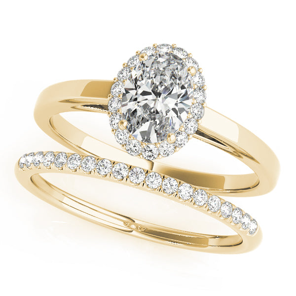 The Cathedral Solitaire Oval Halo Engagement Ring - Elgrissy Diamonds