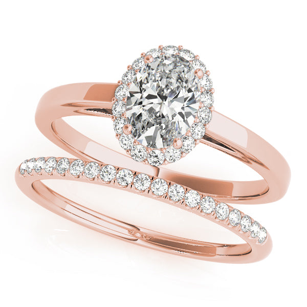 The Cathedral Solitaire Oval Halo Engagement Ring - Elgrissy Diamonds