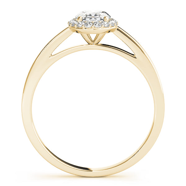 The Cathedral Solitaire Oval Halo Engagement Ring - Elgrissy Diamonds