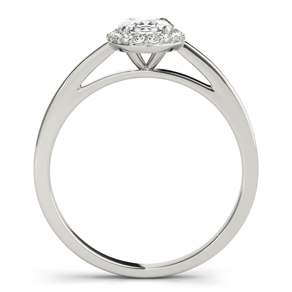 The Cathedral Solitaire Oval Halo Engagement Ring - Elgrissy Diamonds