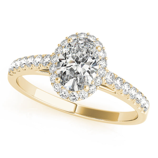 The Halo Cathedral Pavé Oval Engagement Ring - Elgrissy Diamonds