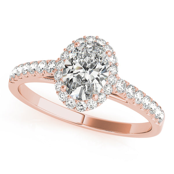 The Halo Cathedral Pavé Oval Engagement Ring - Elgrissy Diamonds
