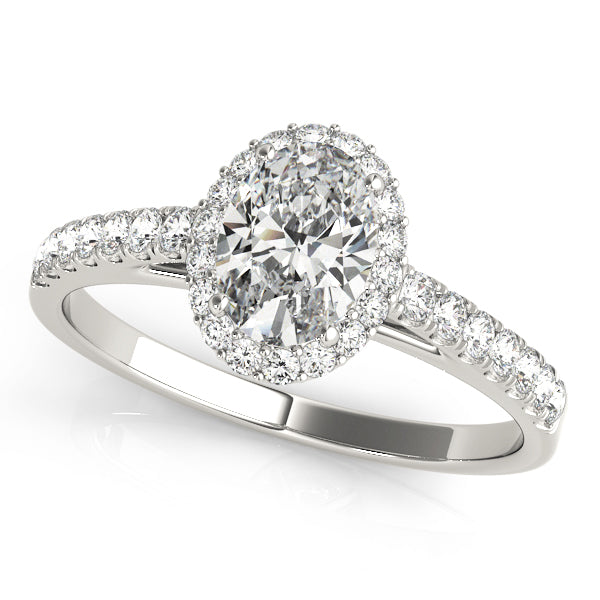 The Halo Cathedral Pavé Oval Engagement Ring - Elgrissy Diamonds