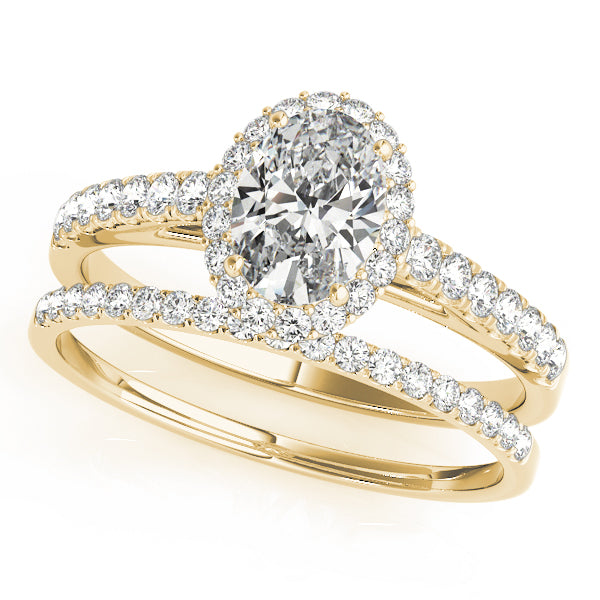 The Halo Cathedral Pavé Oval Engagement Ring - Elgrissy Diamonds