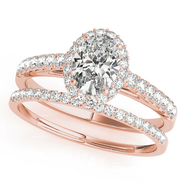 The Halo Cathedral Pavé Oval Engagement Ring - Elgrissy Diamonds