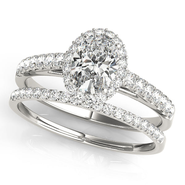 The Halo Cathedral Pavé Oval Engagement Ring - Elgrissy Diamonds