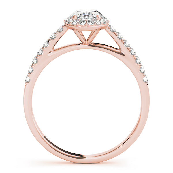 The Halo Cathedral Pavé Oval Engagement Ring - Elgrissy Diamonds