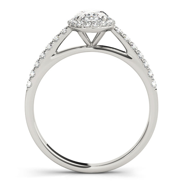 The Halo Cathedral Pavé Oval Engagement Ring - Elgrissy Diamonds