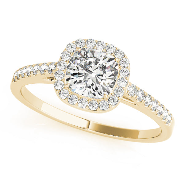 Cushion Halo Cathedral Pavé Engagement Ring - Elgrissy Diamonds