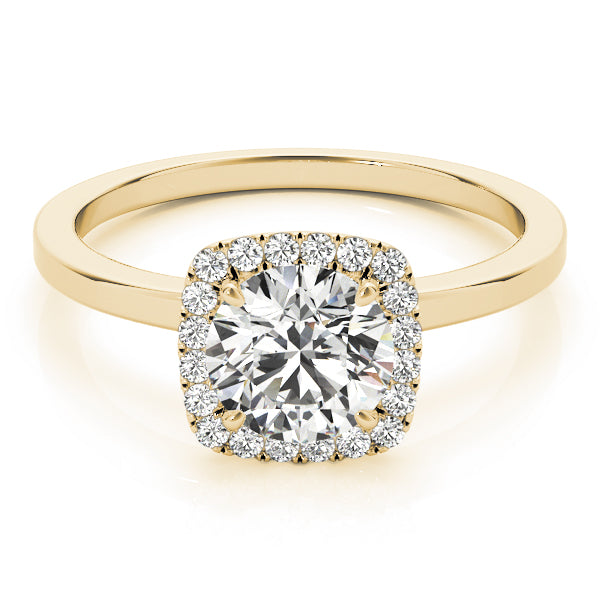 Classy Solitaire Halo Round Diamond Engagement Ring - Elgrissy Diamonds