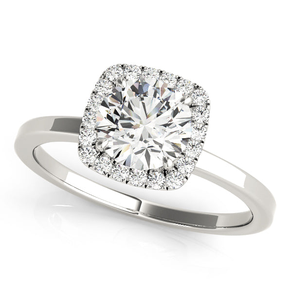 Classy Solitaire Halo Round Diamond Engagement Ring - Elgrissy Diamonds