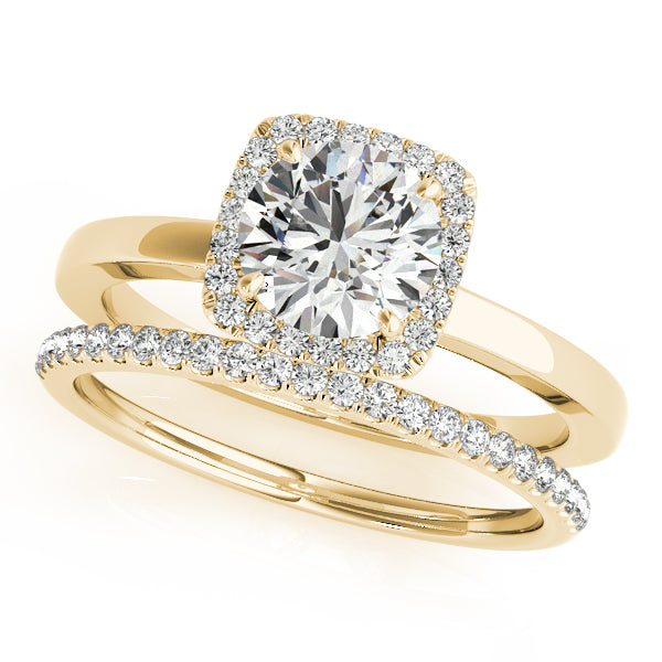 Classy Solitaire Halo Round Diamond Engagement Ring - Elgrissy Diamonds