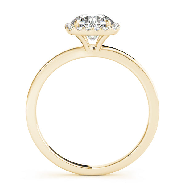 Classy Solitaire Halo Round Diamond Engagement Ring - Elgrissy Diamonds
