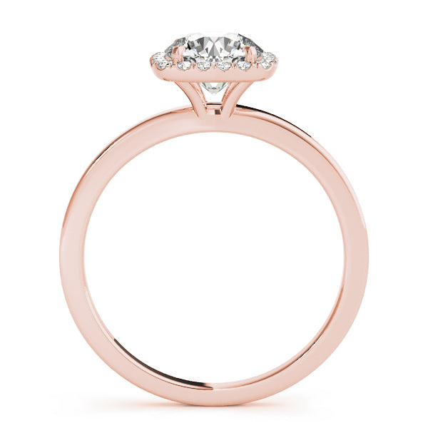 Classy Solitaire Halo Round Diamond Engagement Ring - Elgrissy Diamonds