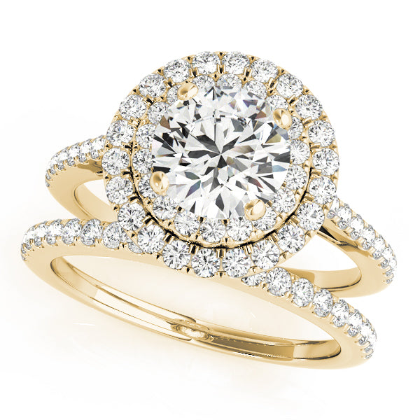 The Signature Double Halo Cathedral Round Engagement Ring - Elgrissy Diamonds