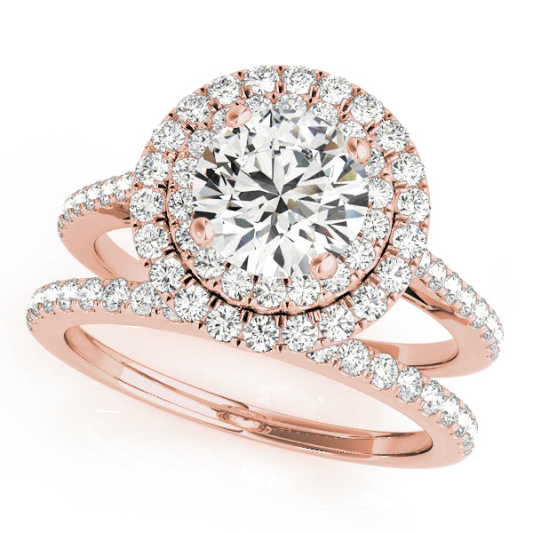 The Signature Double Halo Cathedral Round Engagement Ring - Elgrissy Diamonds