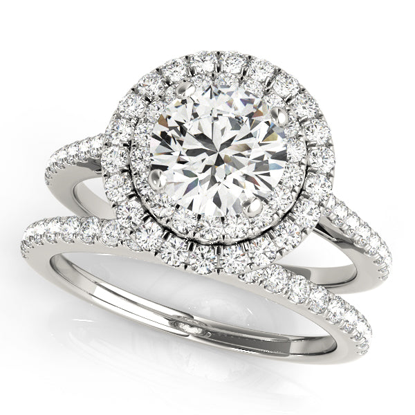 The Signature Double Halo Cathedral Round Engagement Ring - Elgrissy Diamonds