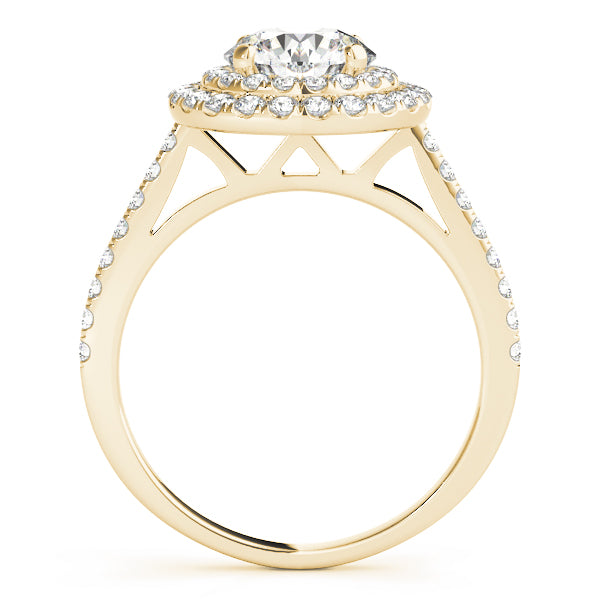 The Signature Double Halo Cathedral Round Engagement Ring - Elgrissy Diamonds
