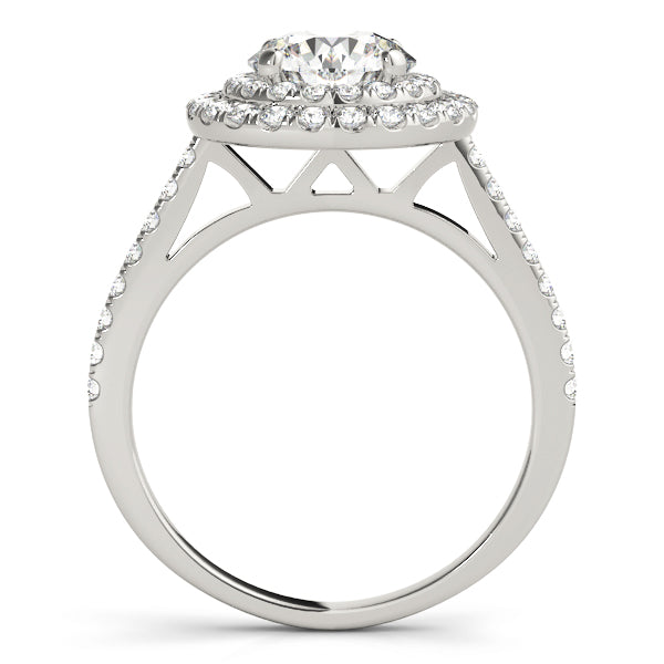 The Signature Double Halo Cathedral Round Engagement Ring - Elgrissy Diamonds