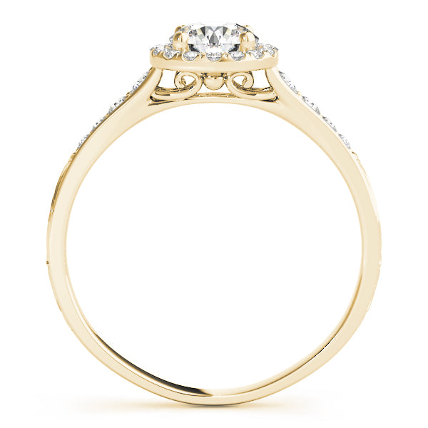 Halo Filigree Round Engagement Ring - Elgrissy Diamonds