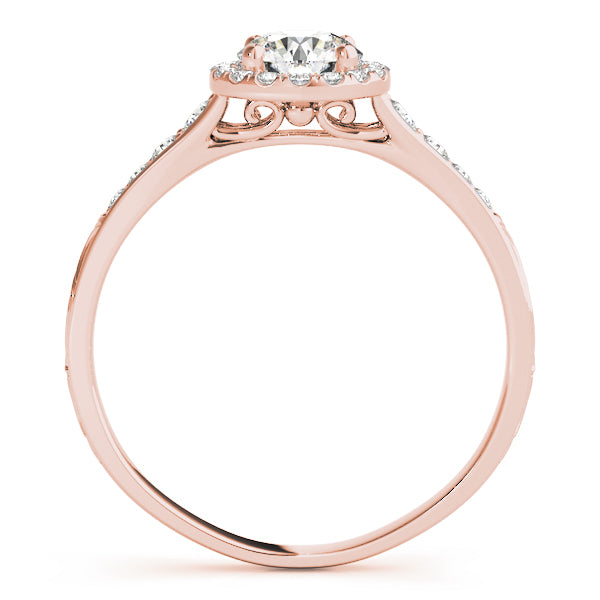 Halo Filigree Round Engagement Ring - Elgrissy Diamonds