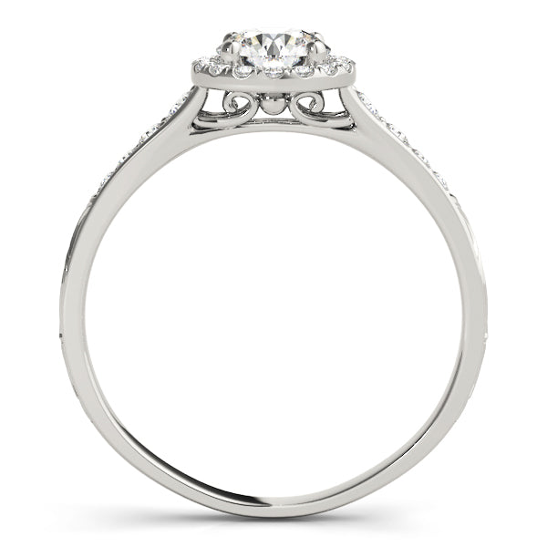 Halo Filigree Round Engagement Ring - Elgrissy Diamonds