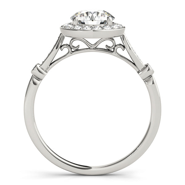 Vintage Halo Round Engagement Ring - Elgrissy Diamonds