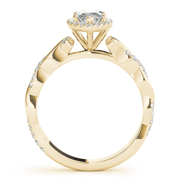 Marquise Halo Split Shank Diamond Engagement Ring - Elgrissy Diamonds