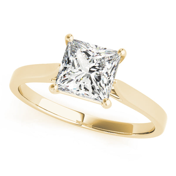 Cathedral Solitaire Princess Cut Engagement Ring - Elgrissy Diamonds