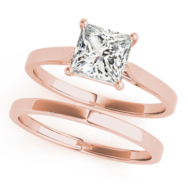 Cathedral Solitaire Princess Cut Engagement Ring - Elgrissy Diamonds